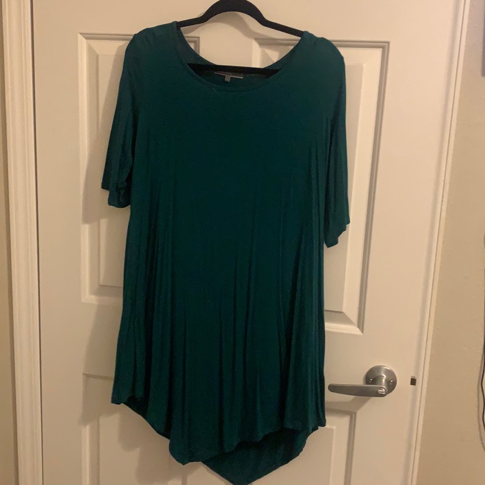 Hunter green dress.